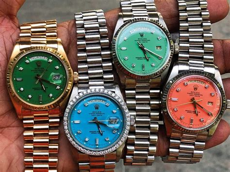 rolex colored dial|Rolex watch face colors.